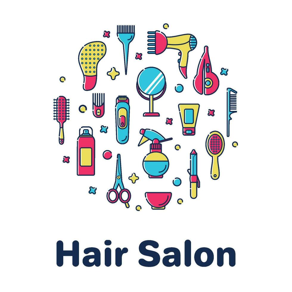 Haar Salon Vektor Illustration