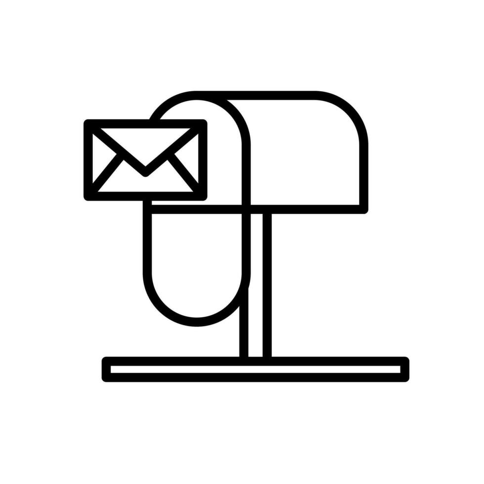 brevlåda och post ikon. vektor. vektor