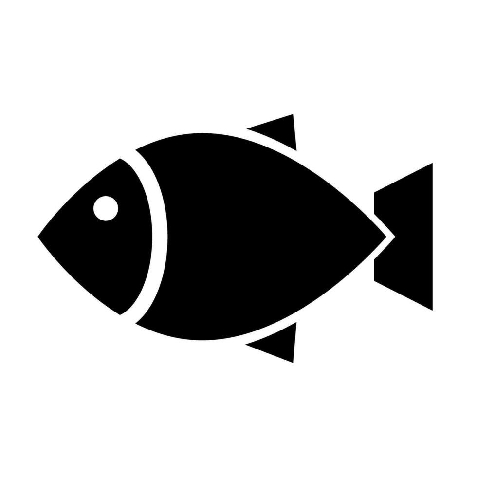 einfach Fisch Silhouette Symbol. Vektor. vektor