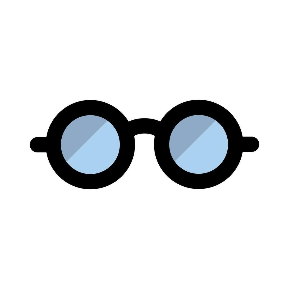 eleganta runda glasögon ikon. Tillbehör. solglasögon. vektorer. vektor