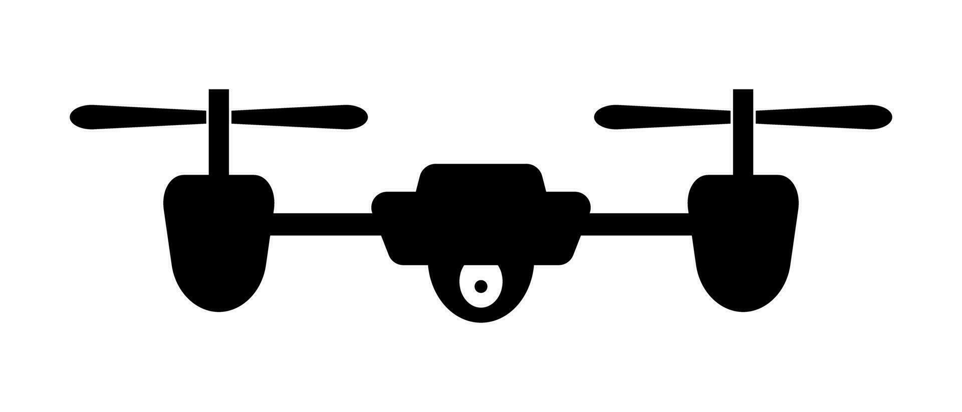 Drohne Silhouette Symbol. Aufklärung Flugzeug. unbemannt Antenne Fahrzeug. Vektor. vektor