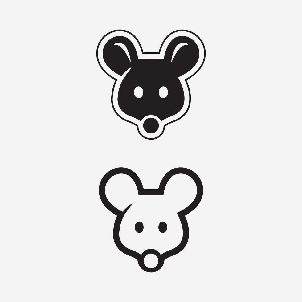 Maus Logo und Tier Vektor Design Illustration
