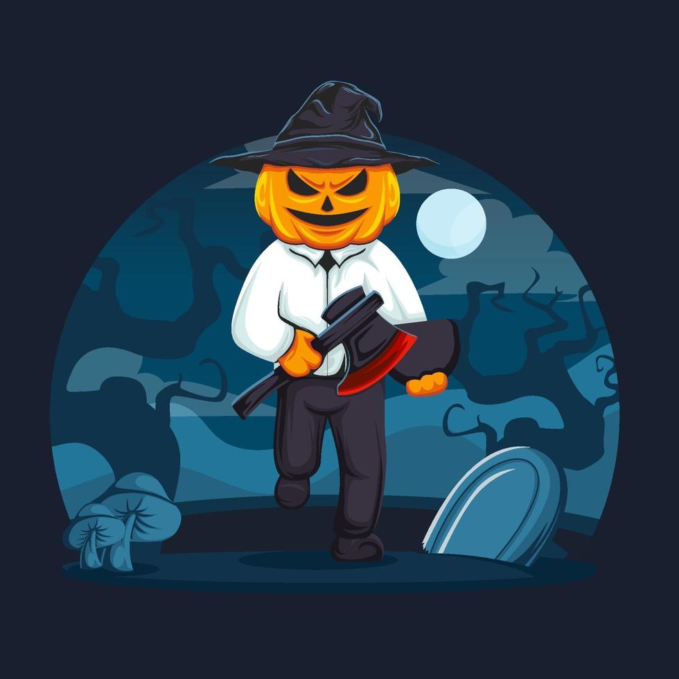 Jack o Lantern Halloween-Charakter vektor