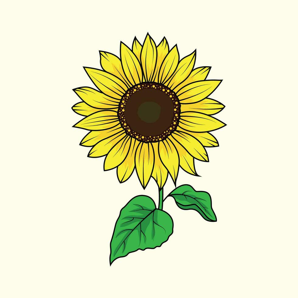 Sol blomma de illustration vektor