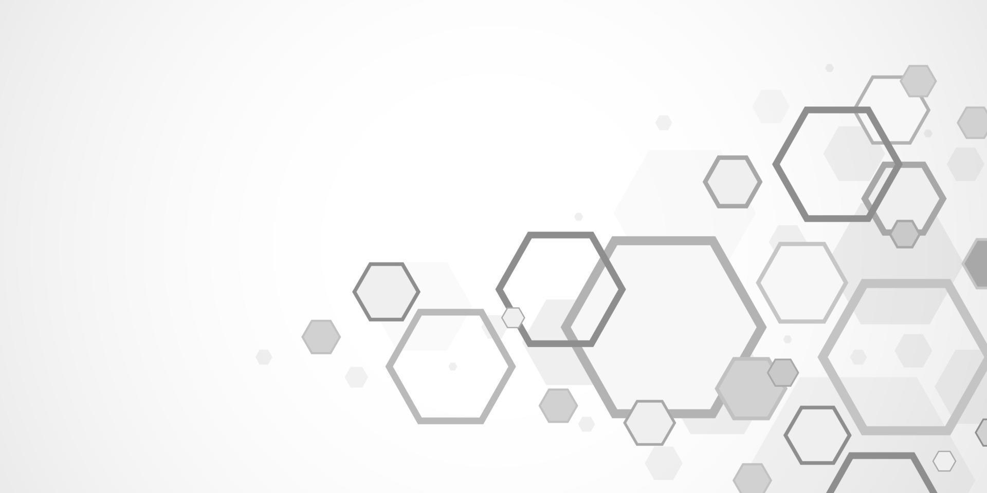 abstrakter Hexagonhintergrund, polygonales Konzept der Technologie vektor