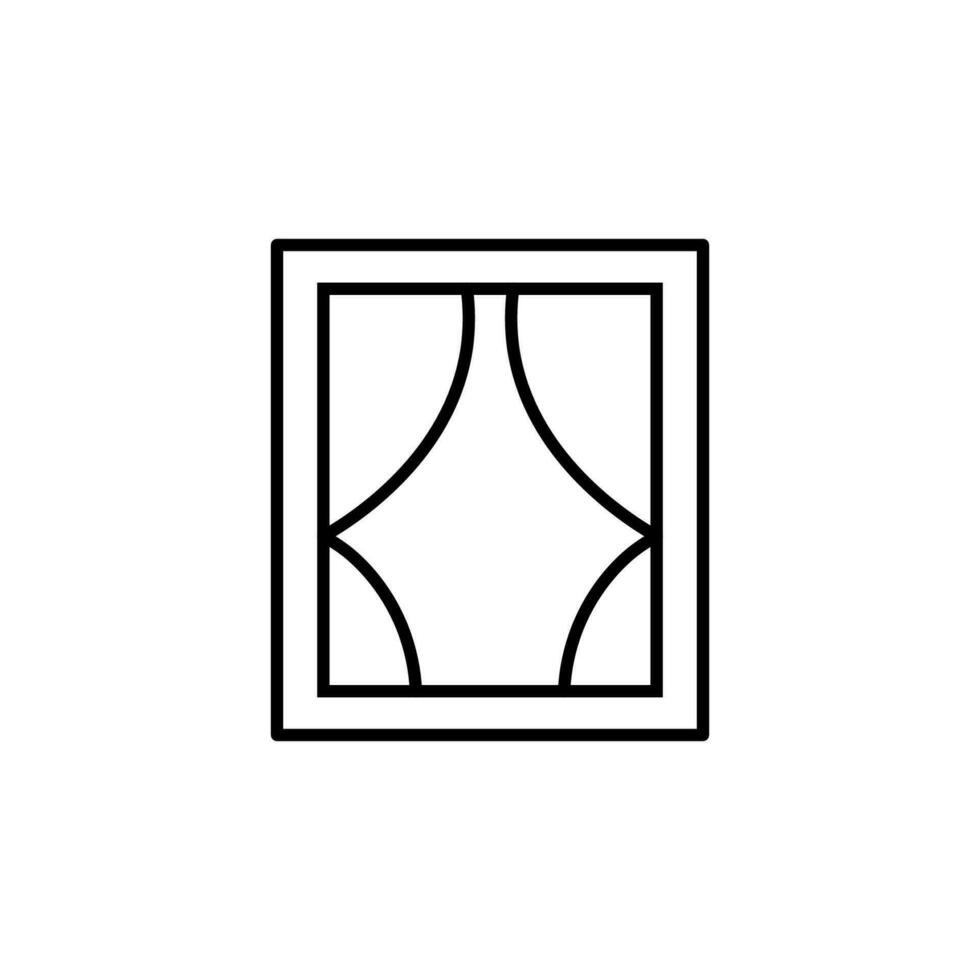 fönster vektor ikon för butiker och butiker. lämplig för böcker, butiker, butiker. redigerbar stroke i minimalistisk översikt stil. symbol för design