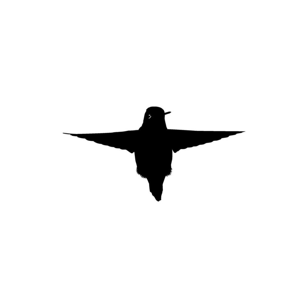 flygande kolibri silhuett, kan använda sig av konst illustration, hemsida, logotyp gram, piktogram eller grafisk design element. vektor illustration