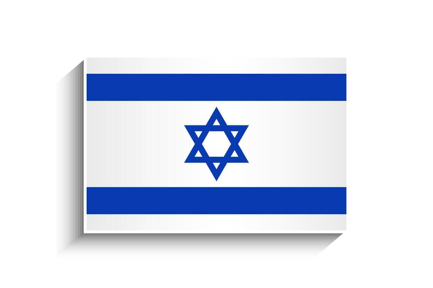 eben Rechteck Israel Flagge Symbol vektor