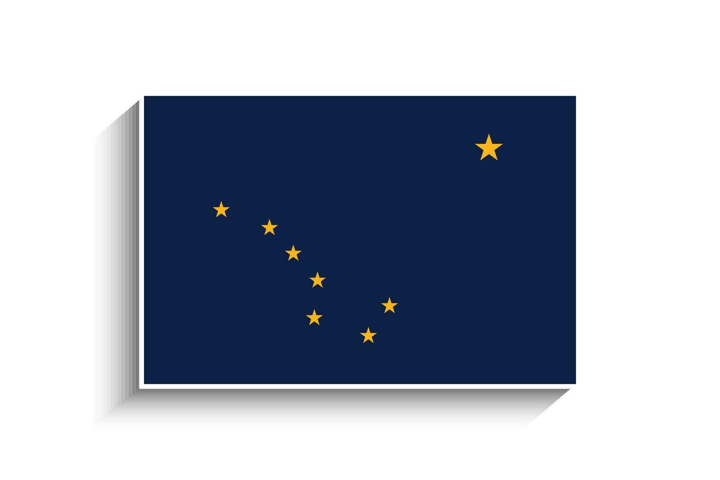 eben Rechteck Alaska Flagge Symbol vektor