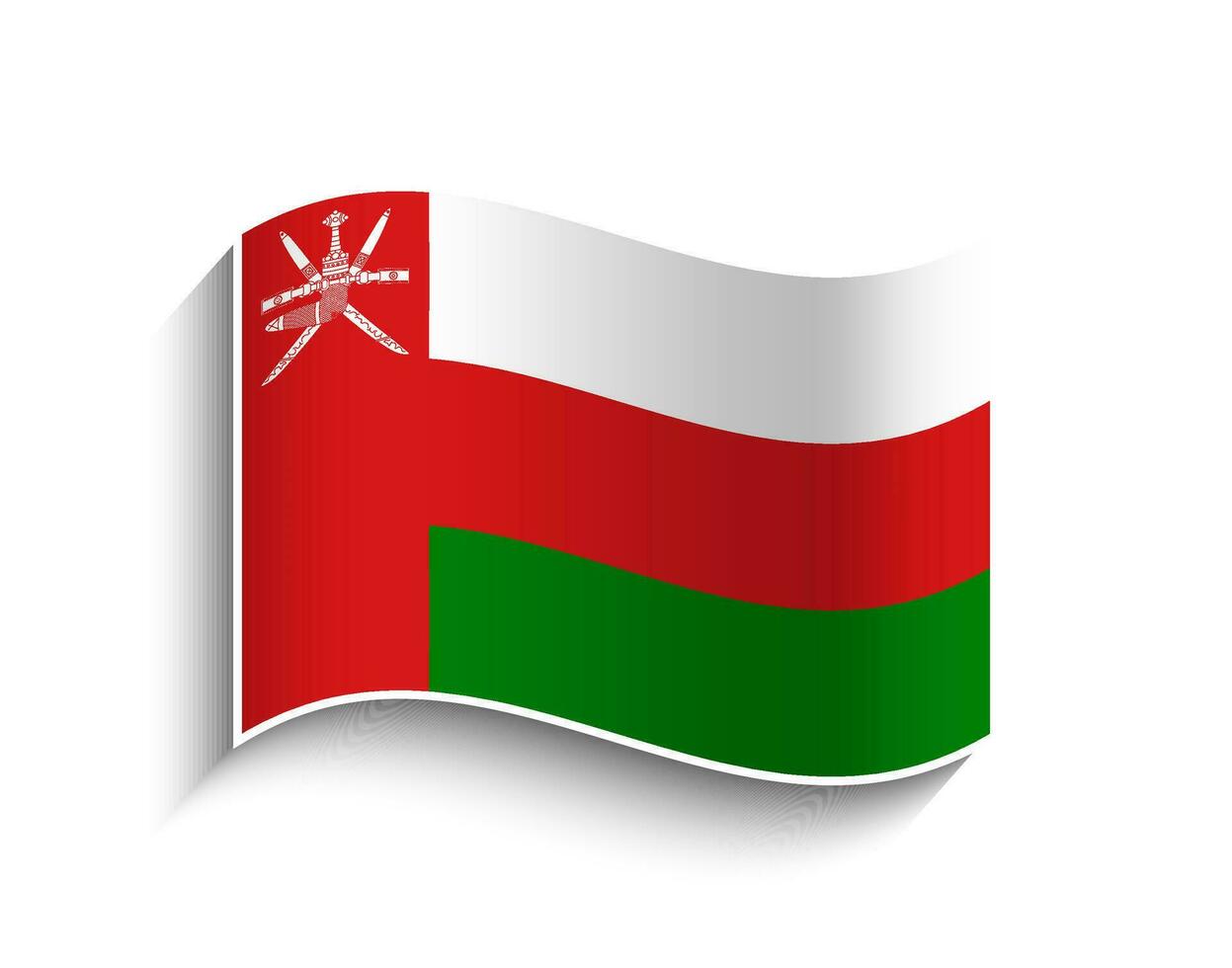 Vektor Oman winken Flagge Symbol