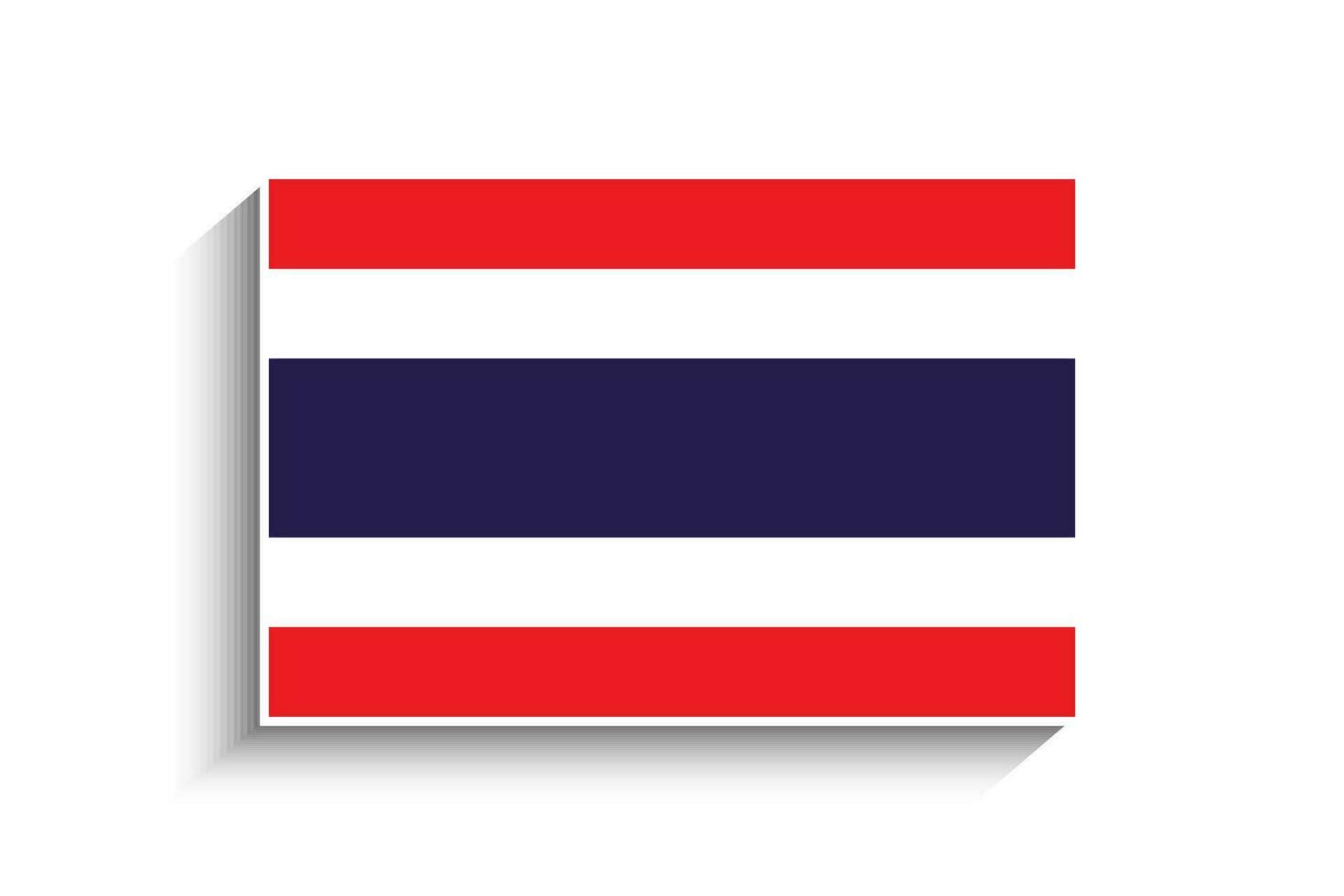 eben Rechteck Thailand Flagge Symbol vektor