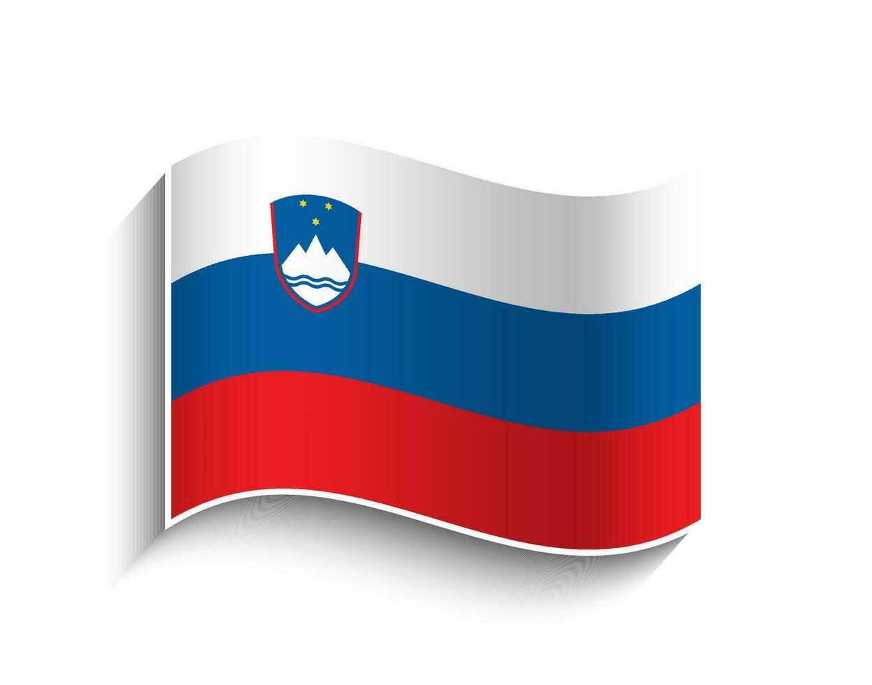 Vektor Slowenien winken Flagge Symbol