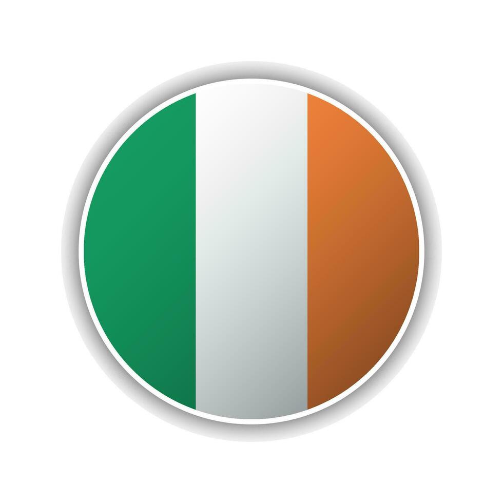 abstrakt Kreis Irland Flagge Symbol vektor