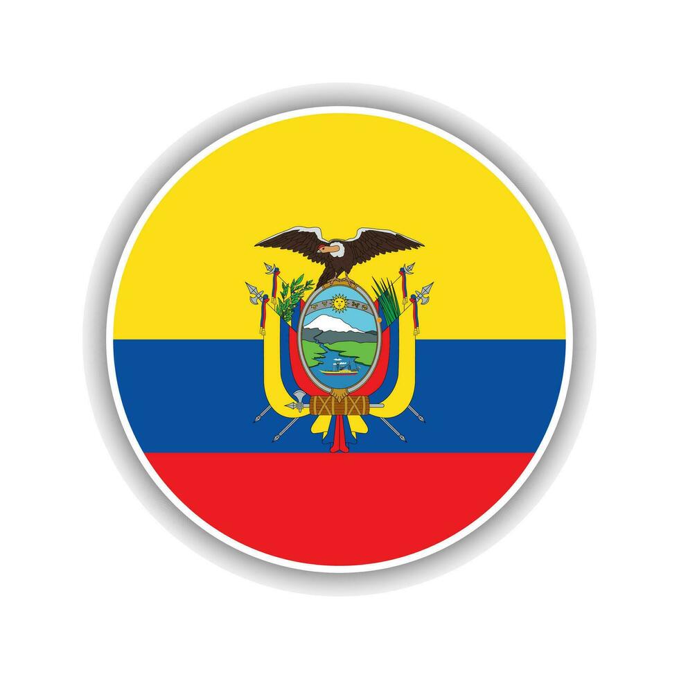 abstrakt Kreis Ecuador Flagge Symbol vektor