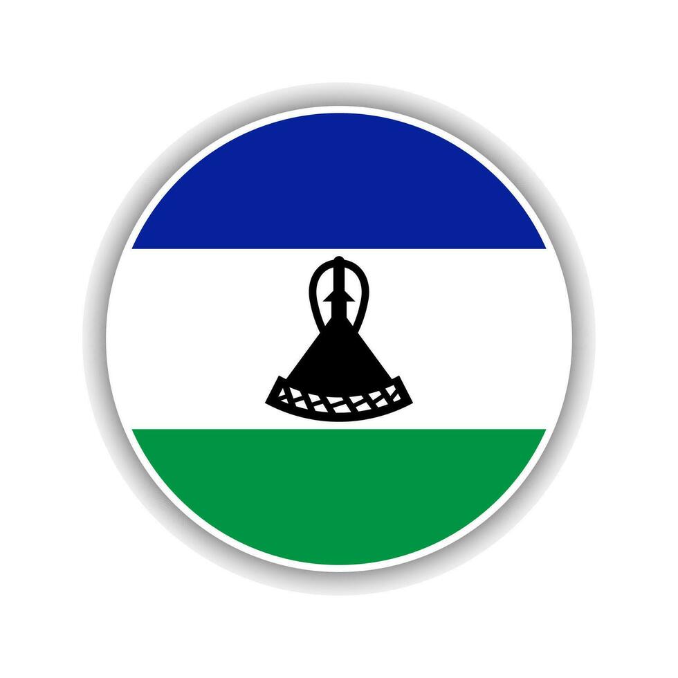 abstrakt Kreis Lesotho Flagge Symbol vektor