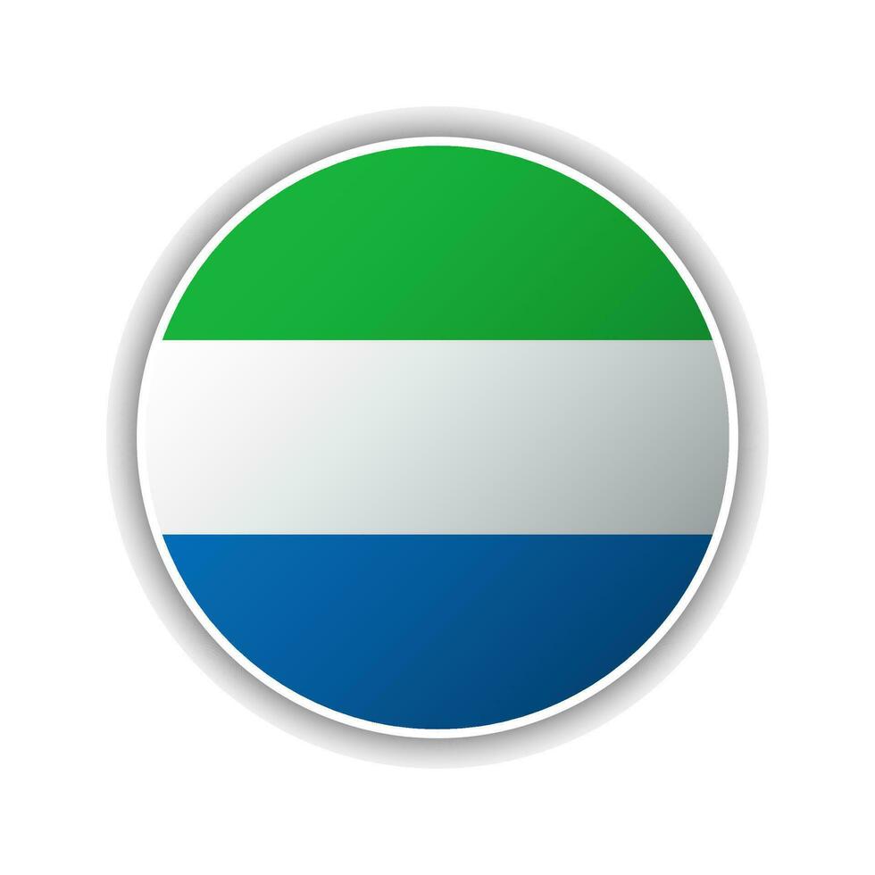 abstrakt cirkel sierra leone flagga ikon vektor