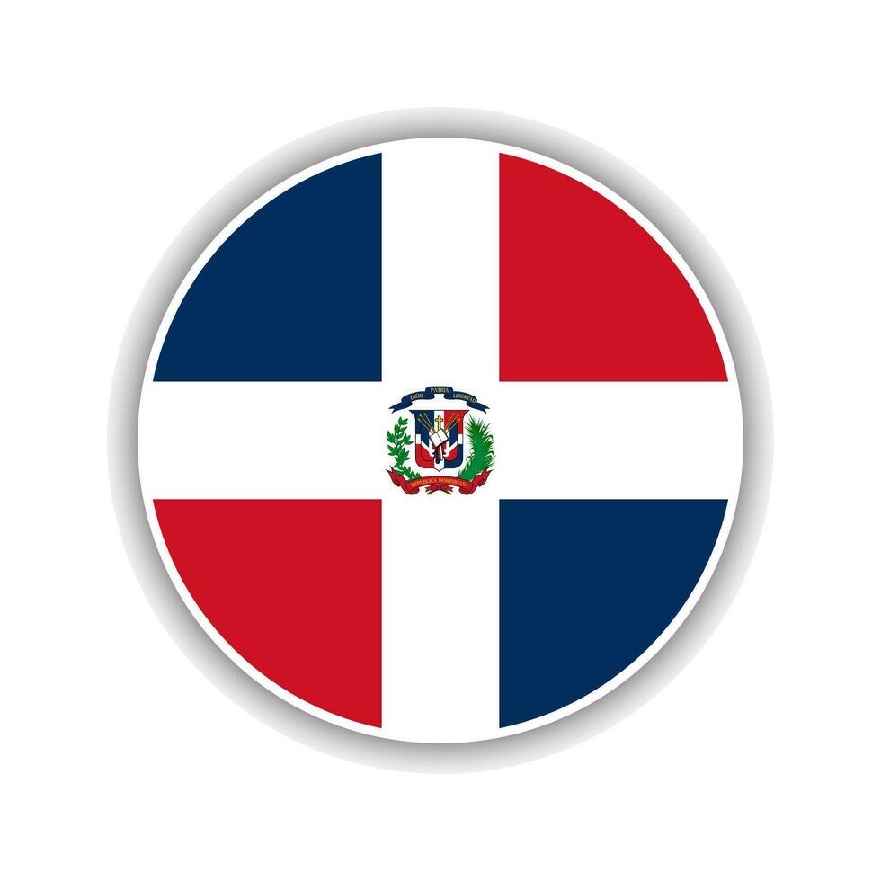 abstrakt cirkel Dominikanska republik flagga ikon vektor