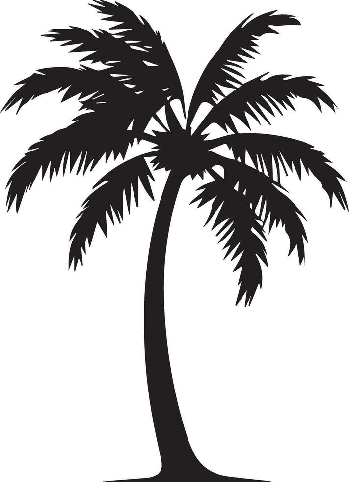 Kokosnuss Baum Vektor Silhouette Illustration 8