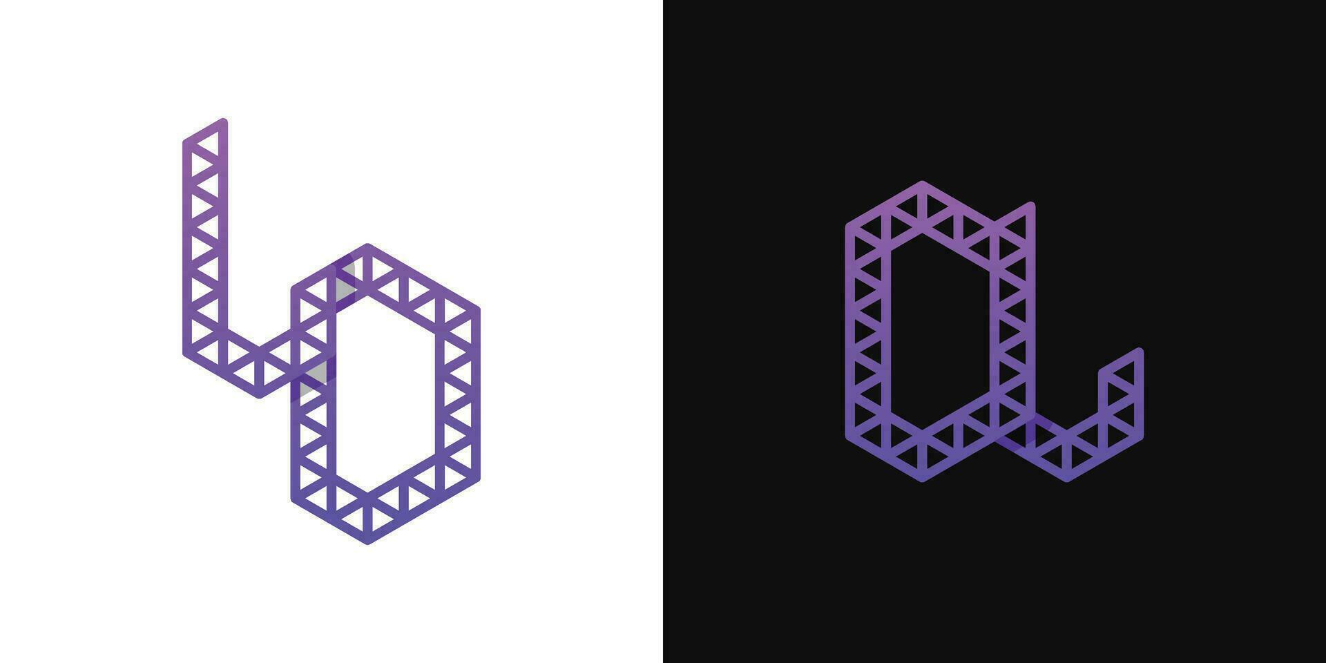 Briefe dl und ld Polygon Logo Satz, geeignet zum Geschäft verbunden zu Polygon mit dl und ld Initialen vektor