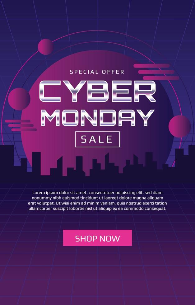 Poster des Cyber Monday-Verkaufs vektor