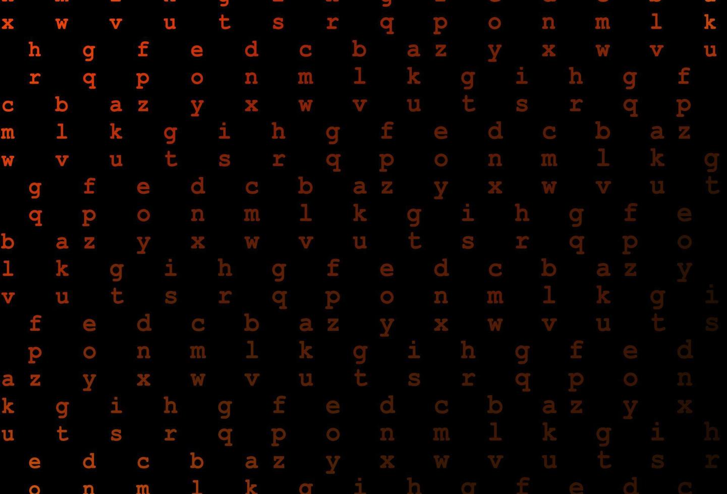 mörkgul, orange vektoromslag med engelska symboler. vektor