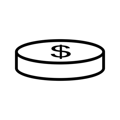 Münzen-Vektor-Symbol vektor