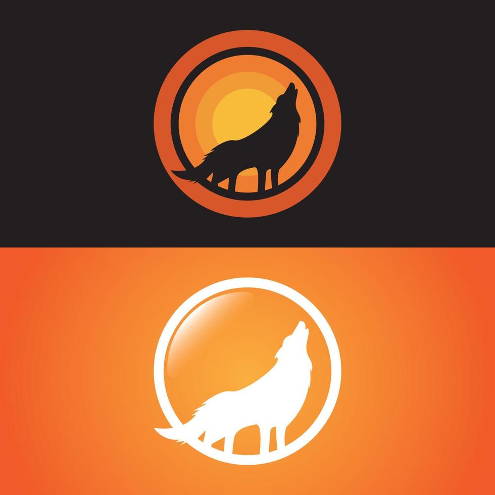 Wolf Logo Vorlage Vektor Icon Design