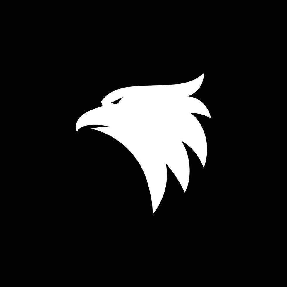 Adler Kopf einfach Vektor Logo Design