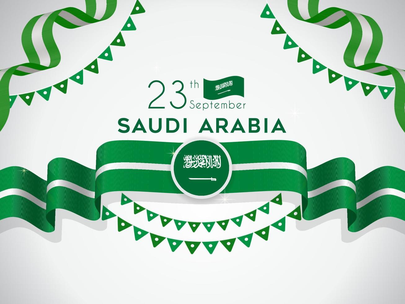 Saudiarabiens självständighetsdag 23 september vektor