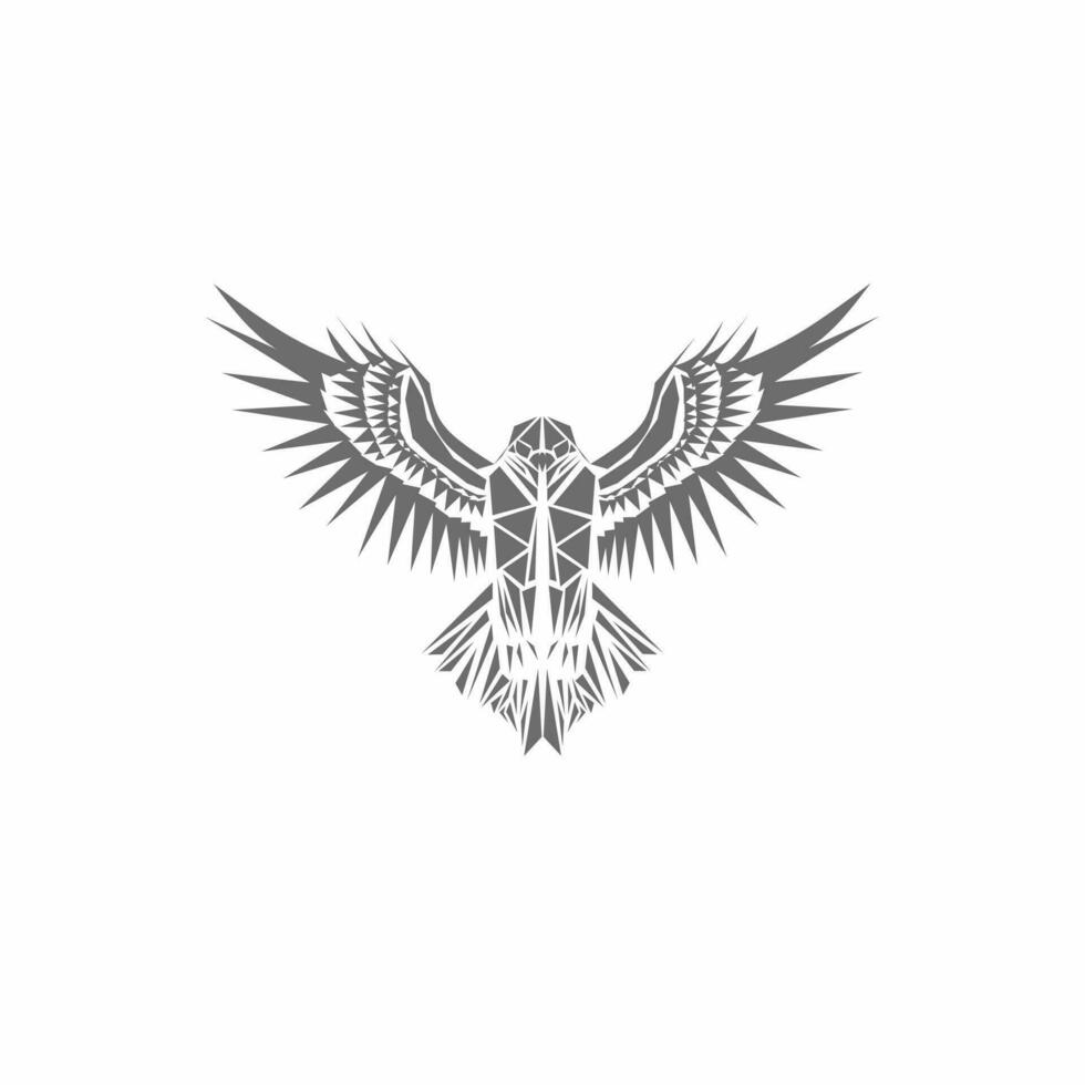 Adler Logo, geometrisch Adler Logo Das symbolisiert Freiheit und Geheimnis. vektor