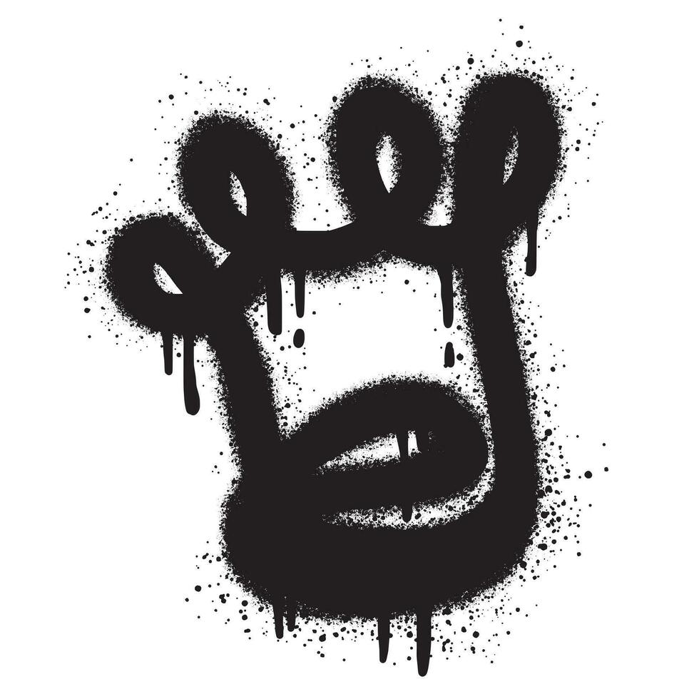 gesprüht Krone mit Über sprühen im schwarz Über Weiß. sprühen Graffiti stilisiert Krone. Vektor Illustration.