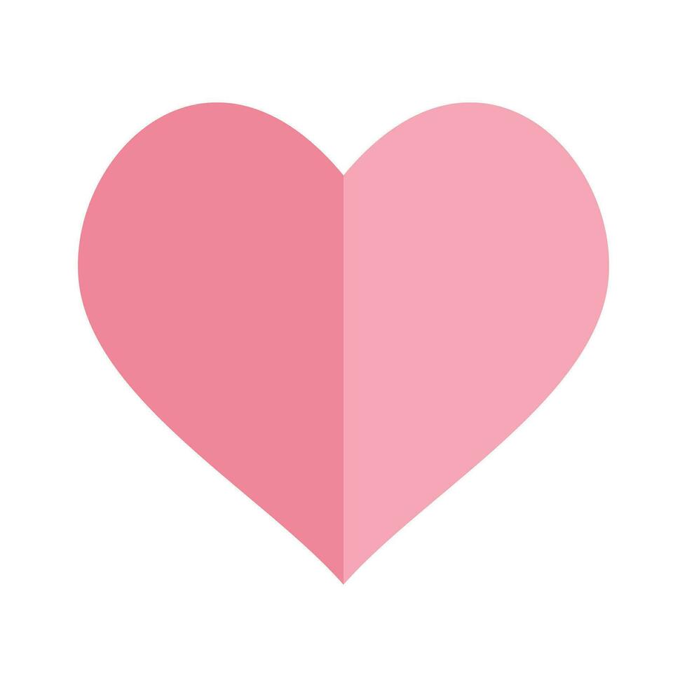 Herz Liebe Symbol Symbol Vektor Illustration Design Grafik eben Stil Rosa und Weiß