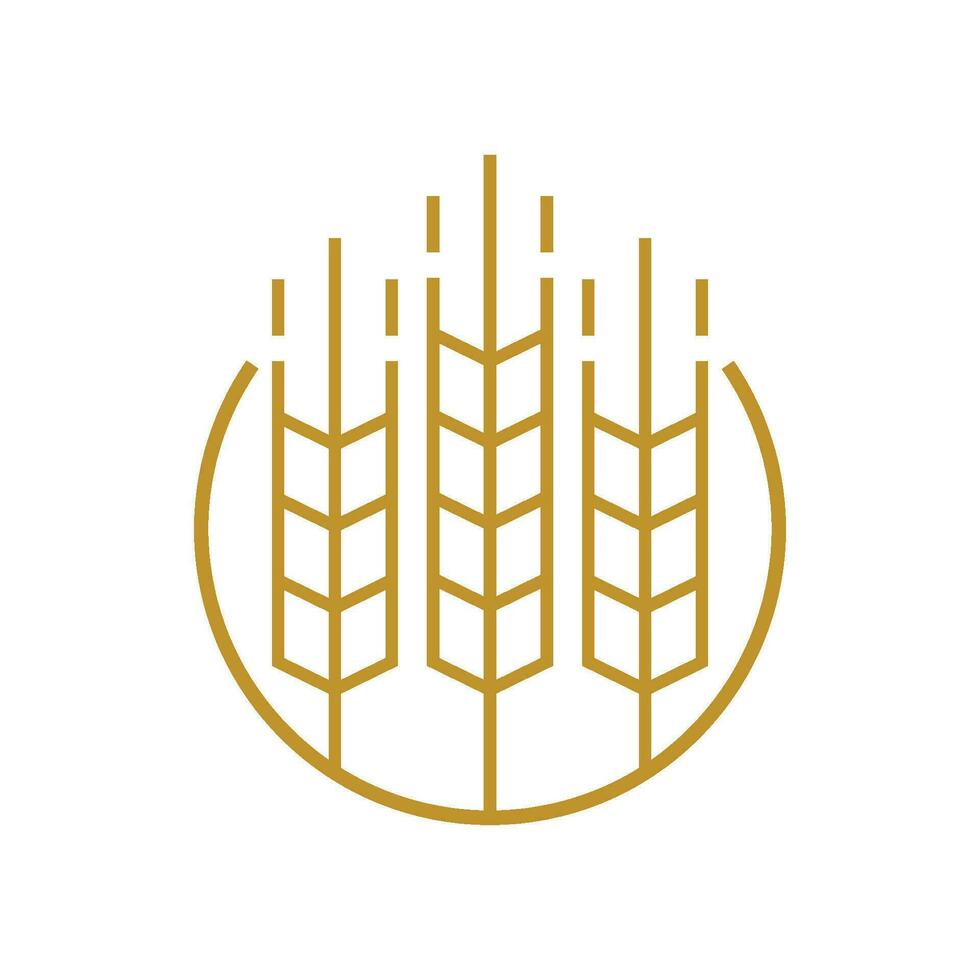Weizen-Logo-Vorlage vektor