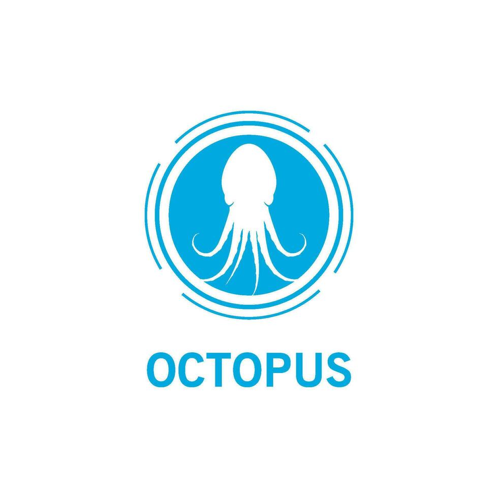 Oktopus-Logo-Design vektor