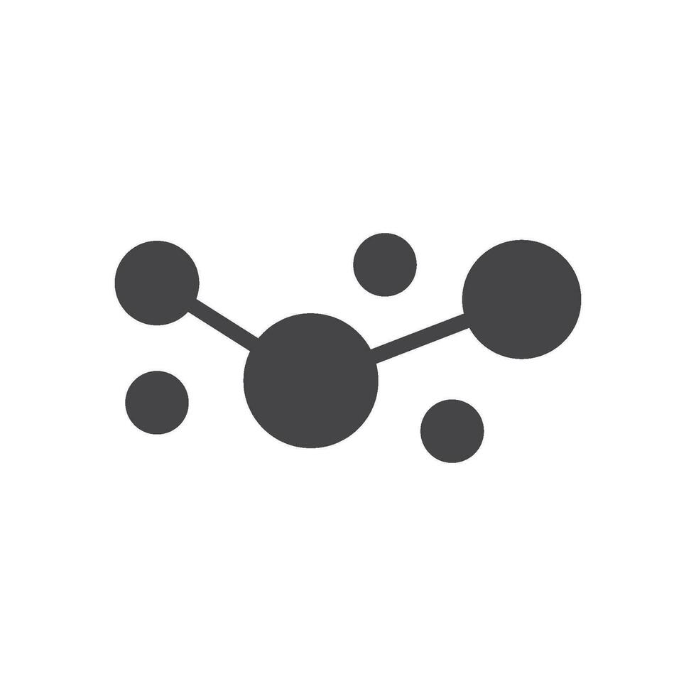 molekyl logotyp ikon vektor
