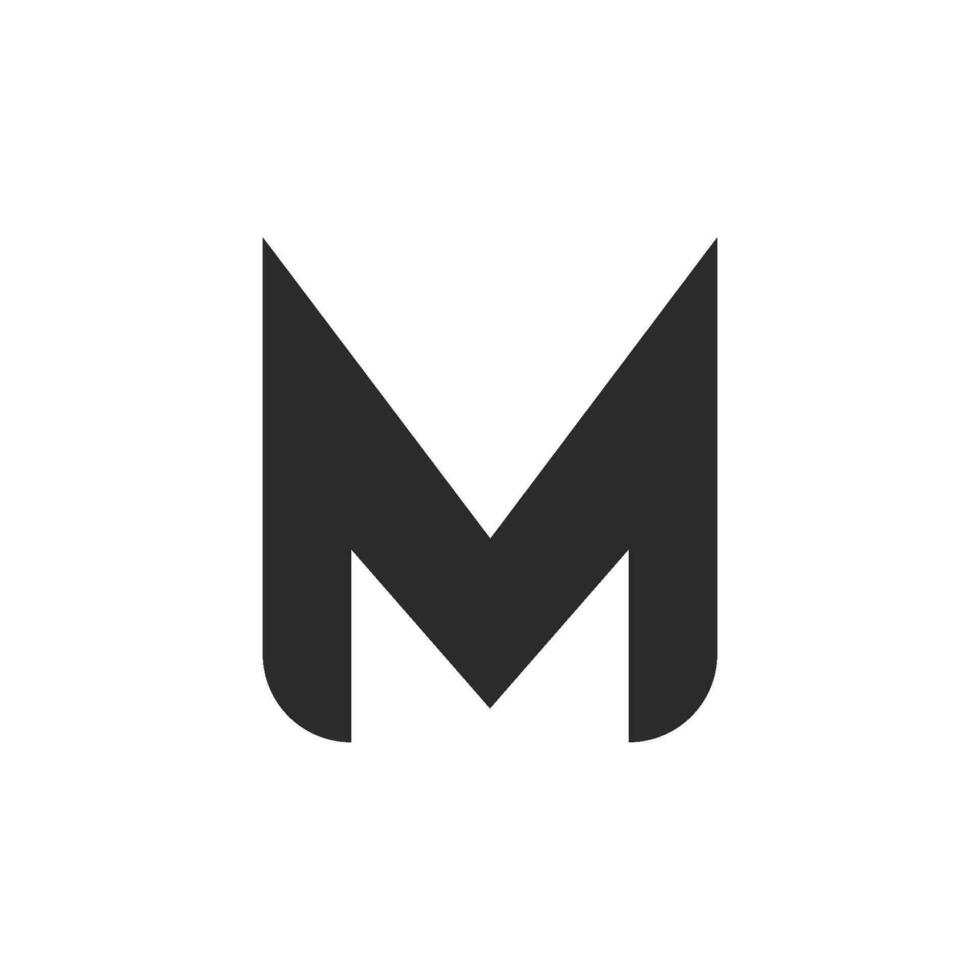 m Buchstaben Logo vektor