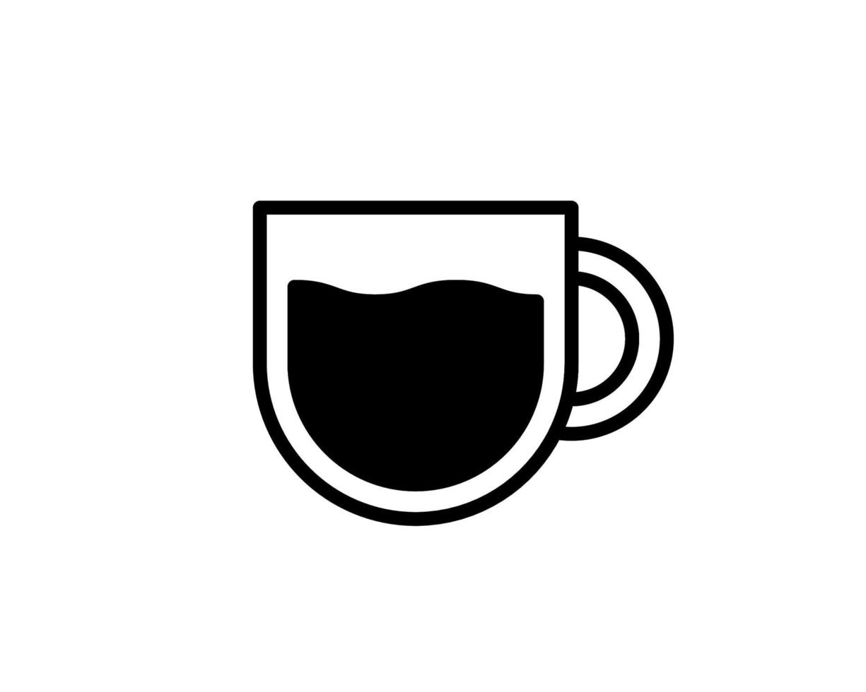 Kaffeetasse Liniensymbol, Umrissvektorzeichen, linear vektor