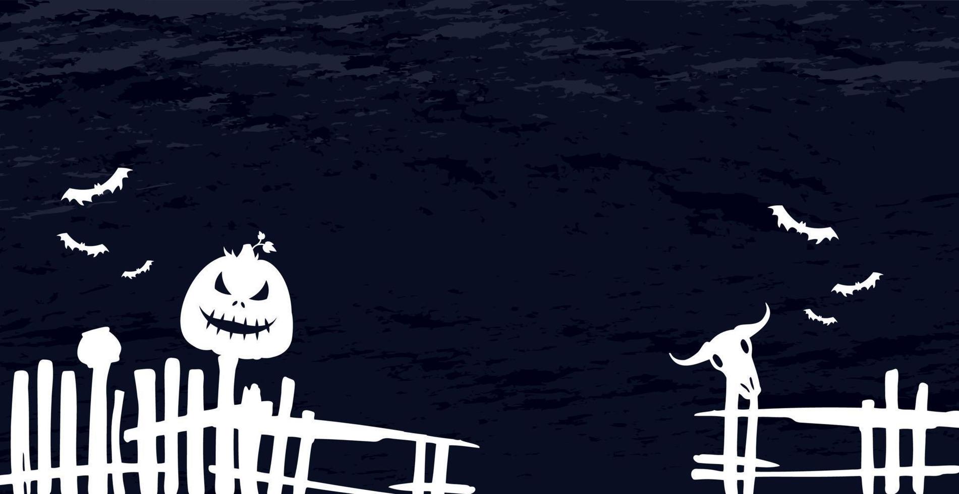 beängstigend düster dunkelblau Halloween Hintergrund - Vektor