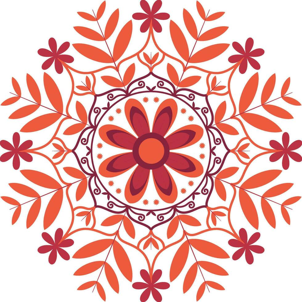 mandala. etnisk dekorativ element. islam, arabiska, indian, och ottoman motiv. den är en cirkulär och blommig illustrerade design. vektor