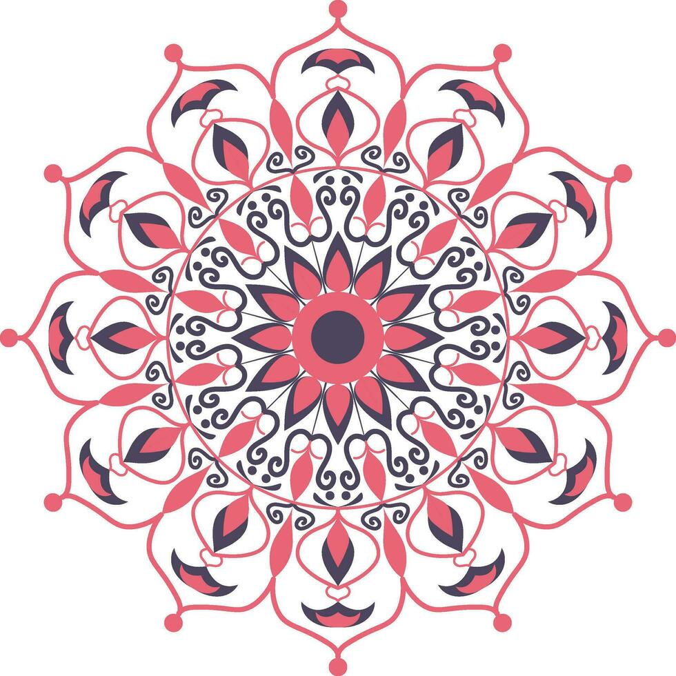 Mandala. ethnisch dekorativ Element. Islam, Arabisch, indisch, und Ottomane Motive. es ist ein kreisförmig und Blumen- illustriert Design. vektor