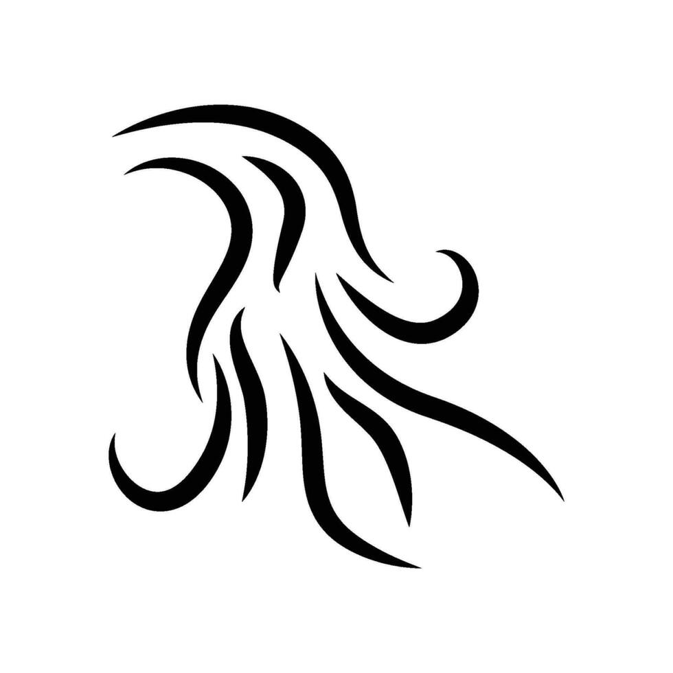 hår Vinka logotyp vektor