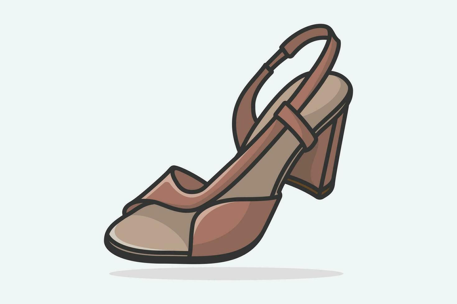 flickor färgrik unik sandal sko vektor illustration. skönhet mode objekt ikon begrepp. flickor mode fest Skodon sandal vektor design.