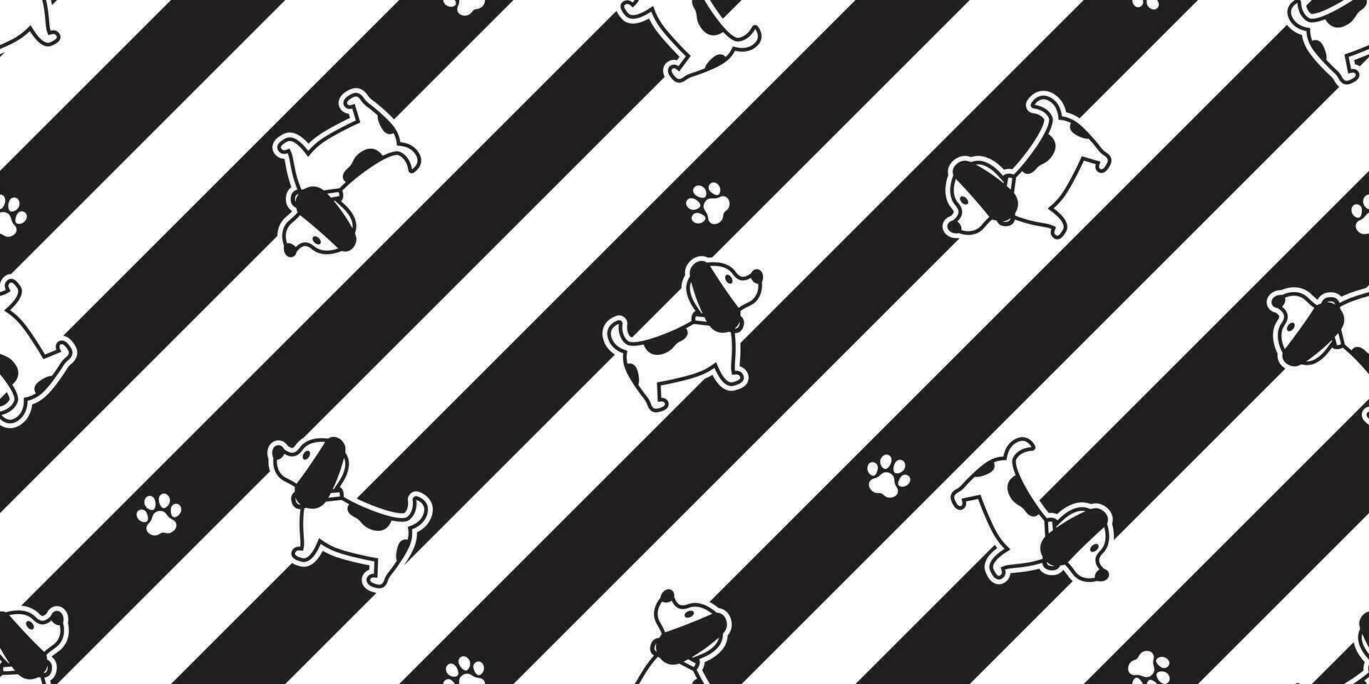 hund sömlös mönster franska bulldogg Tass fotavtryck randig vektor tecknad serie scarf isolerat upprepa tapet bricka bakgrund klotter illustration design