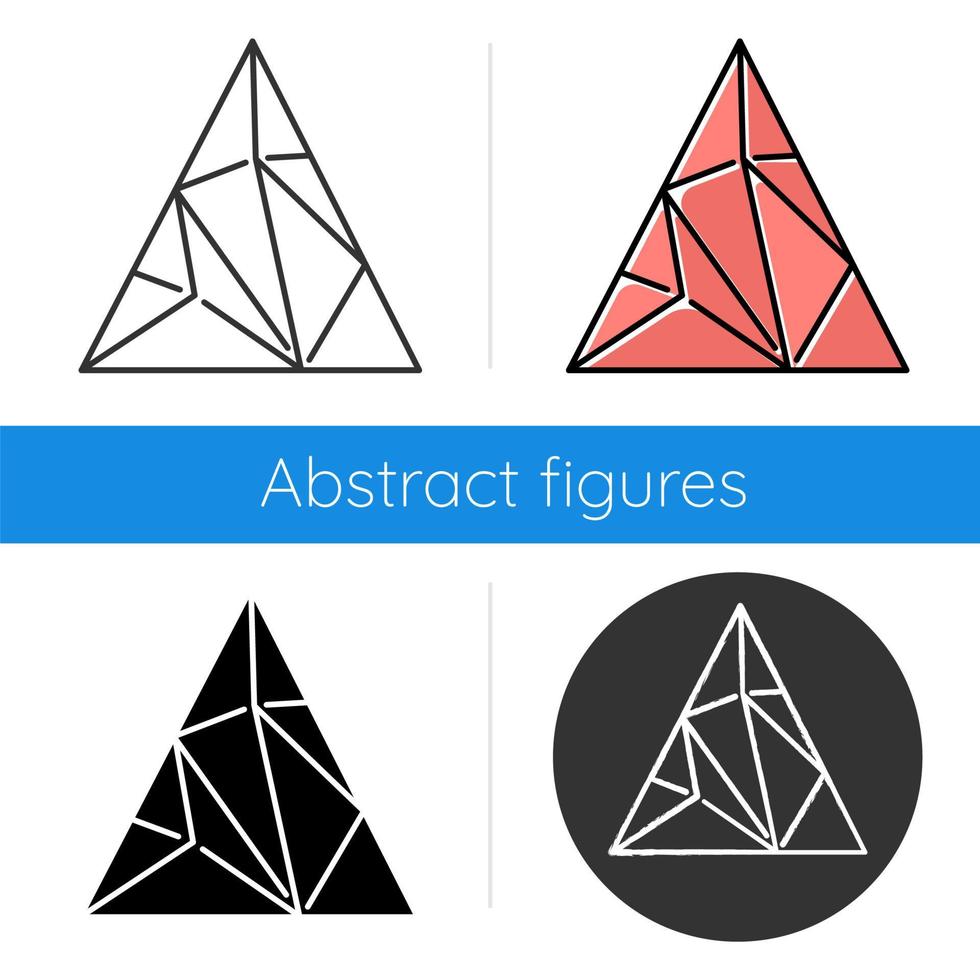 polygonal triangelikon vektor