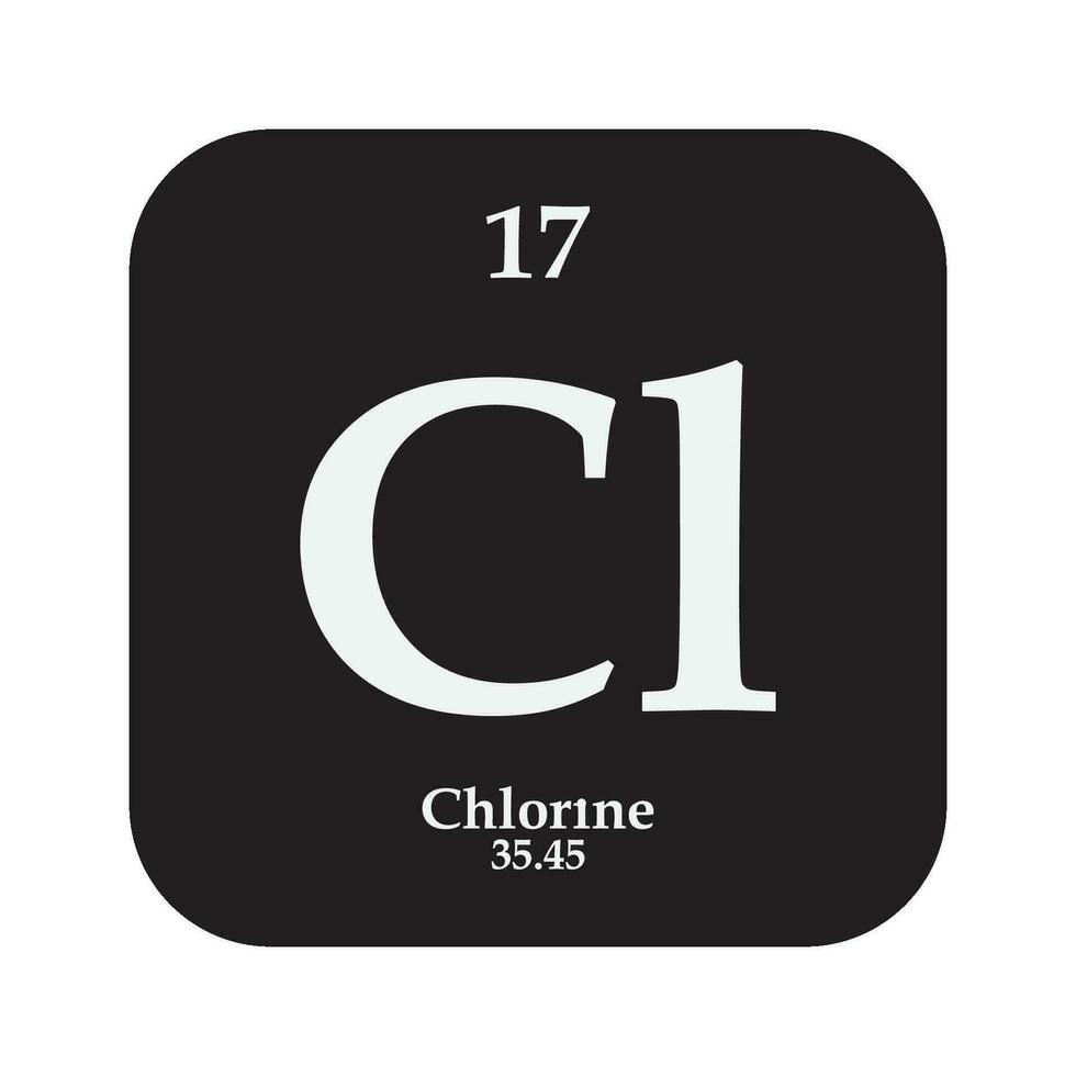 Chlor Chemie Symbol vektor