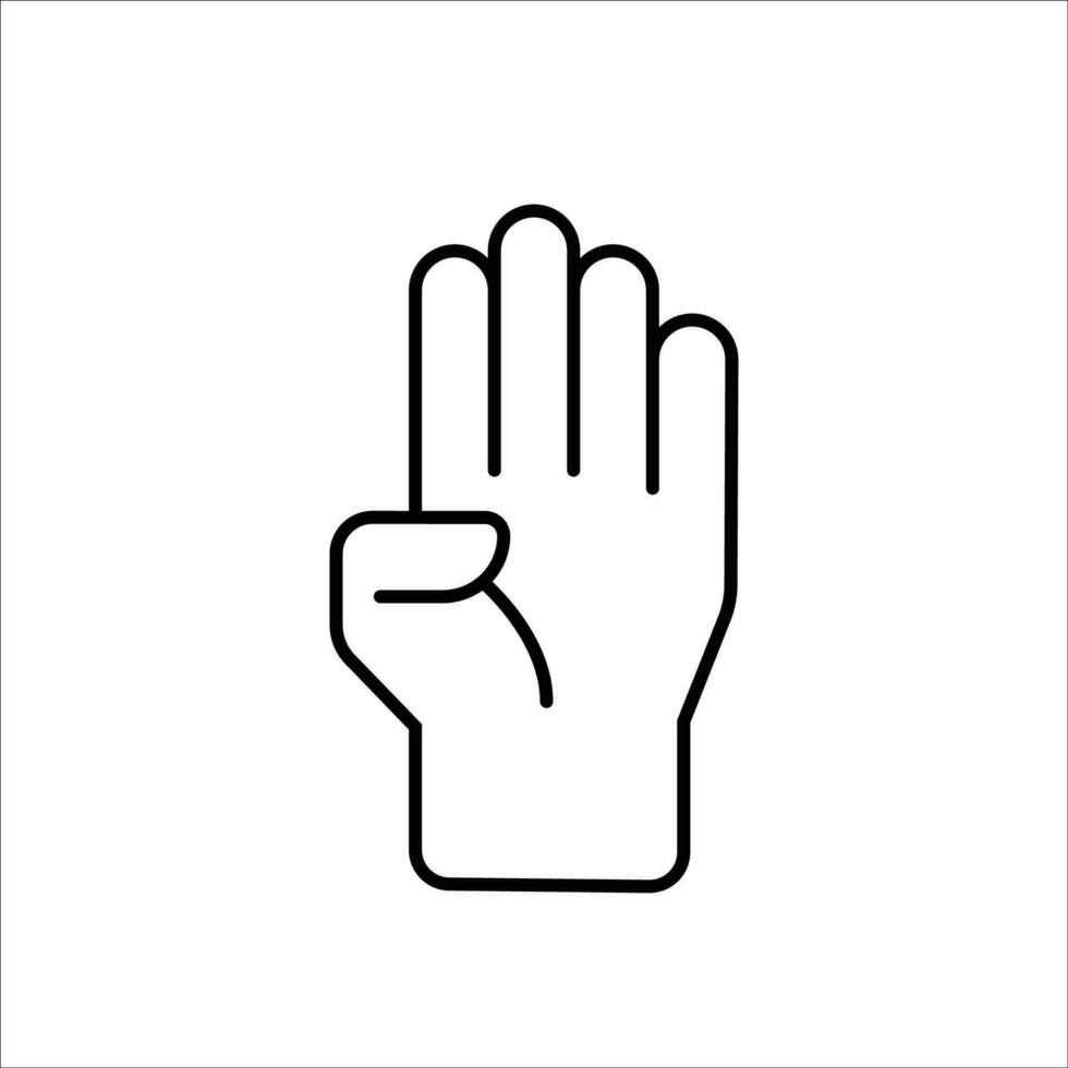 Finger Symbol Lager Vektor Illustration