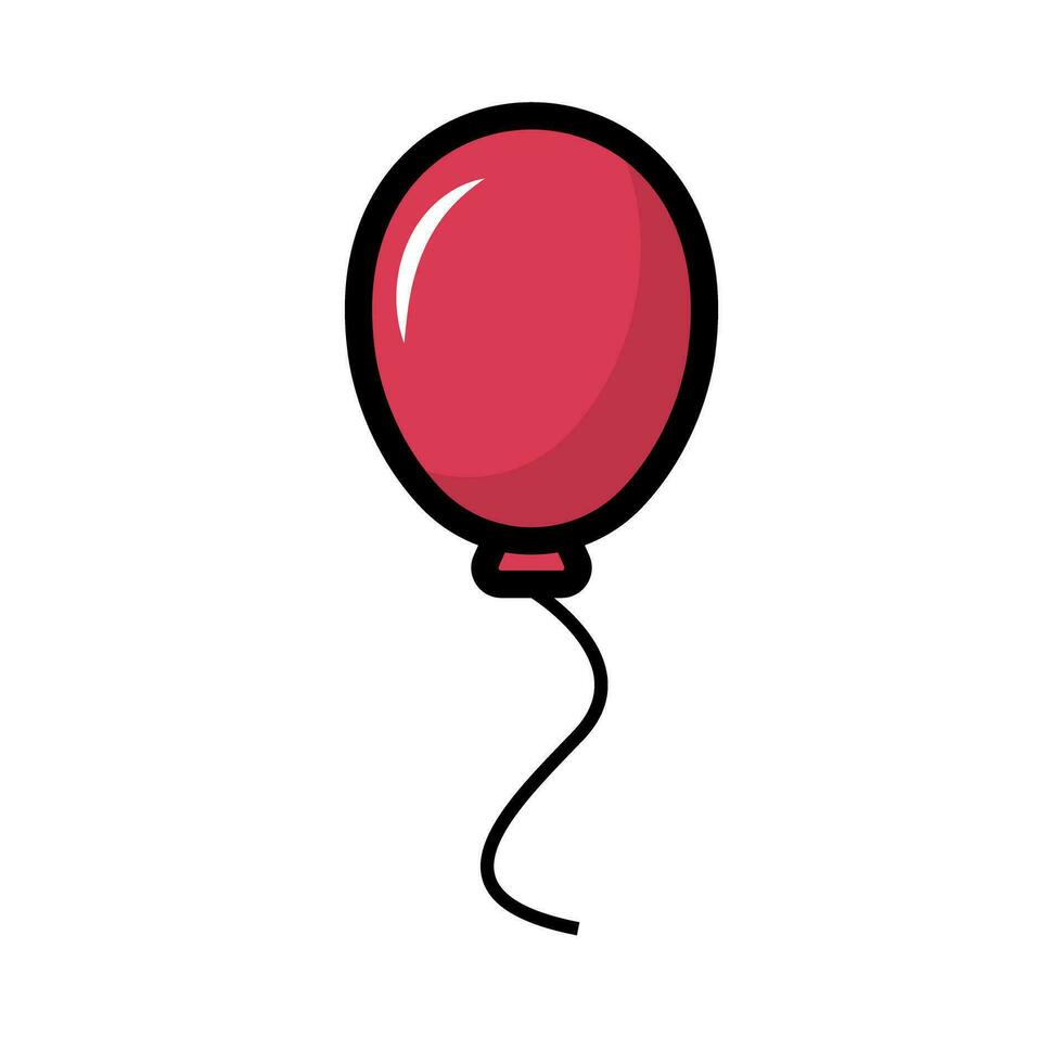 pop- röd ballong ikon. vektor. vektor