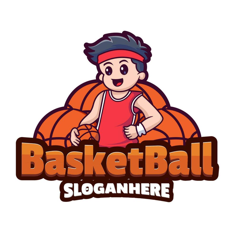 basketboll logotyp mall vektor