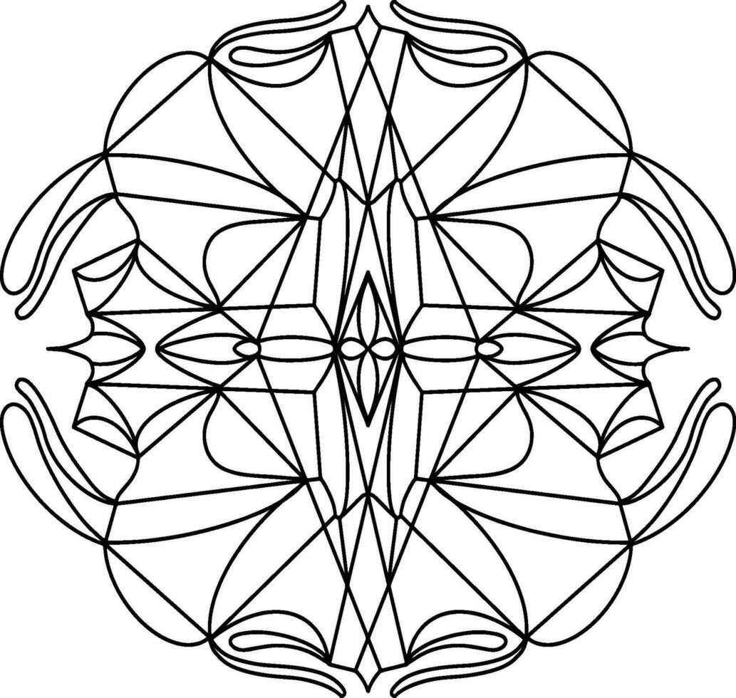 Mandala Blume Gliederung Kunst eins, gut zum Grafik Design und dekorativ Ressourcen vektor