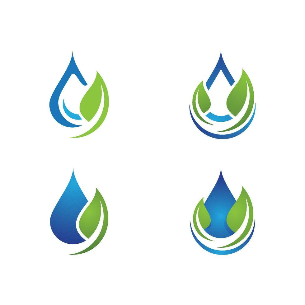 Wassertropfen-Logo-Vorlage vektor